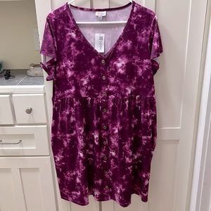 Bogo💞 LulaRoe purple tie dye dress